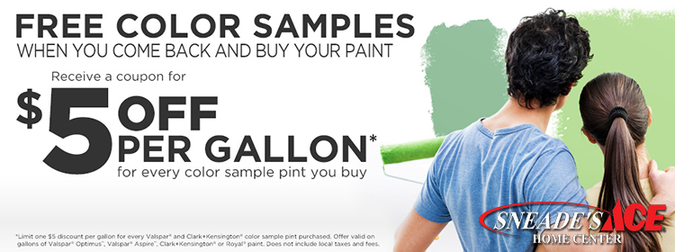 five dollar rebate on paint samples