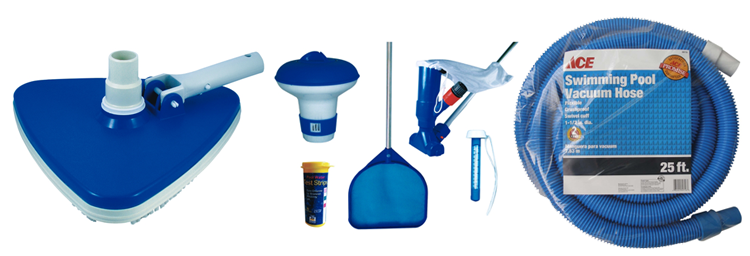 swimming pool tools and supplies
