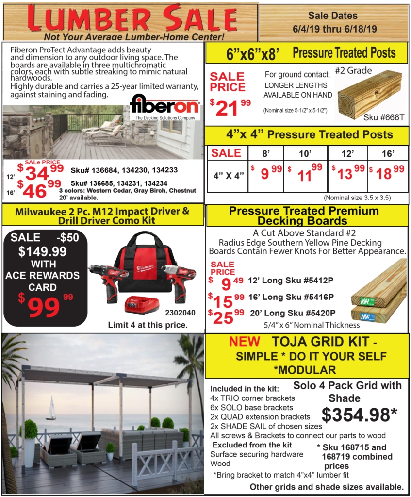 June Lumber Sale 2019revised2 - Sneades Ace Home Centers