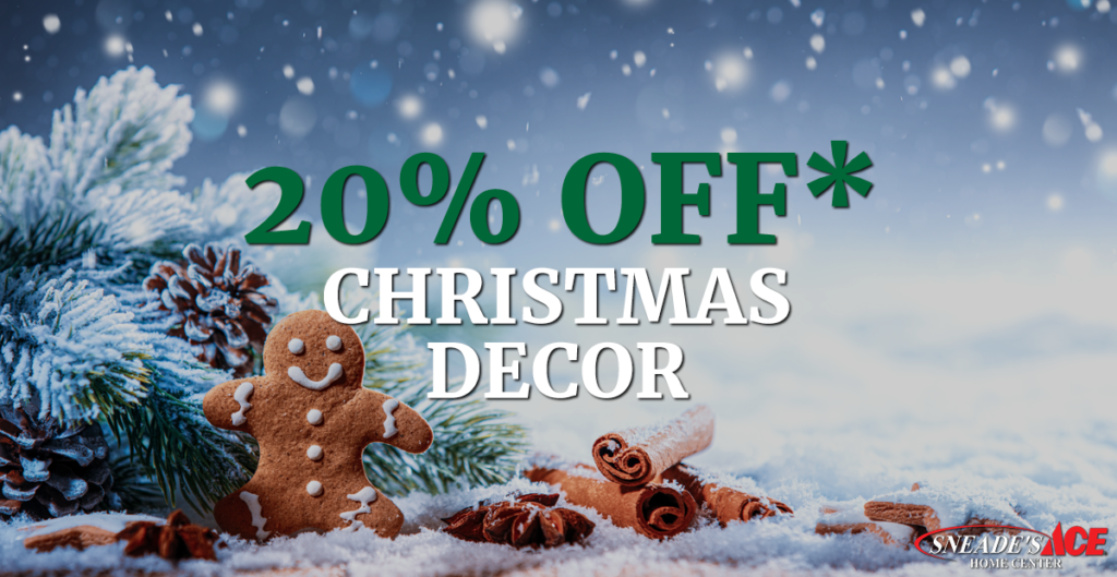 Christmas Decor 20 percent off Facebook image