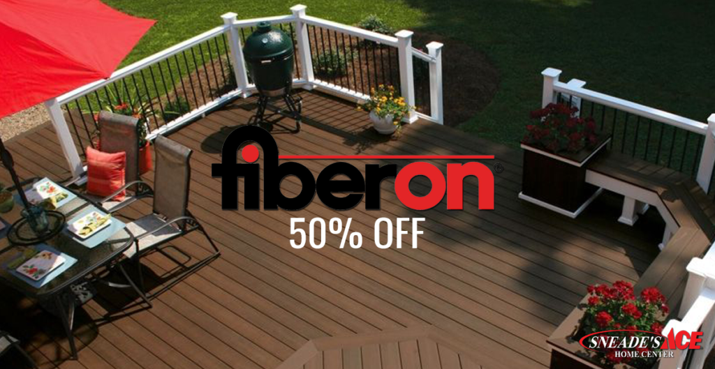 Fiberon Decking 50 percent off sale facebook imgae